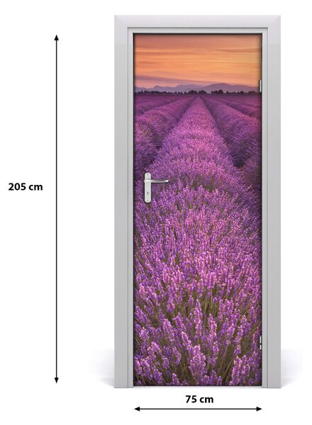 Fototapeta na dvere samolepiace poľa levanduľa 75x205 cm