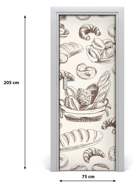 Fototapeta na dvere samolepiace pečivo 75x205 cm