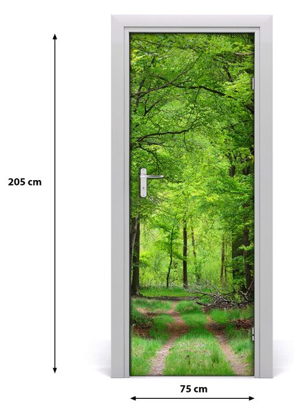 Fototapeta na dvere samolepiace zelený les 75x205 cm