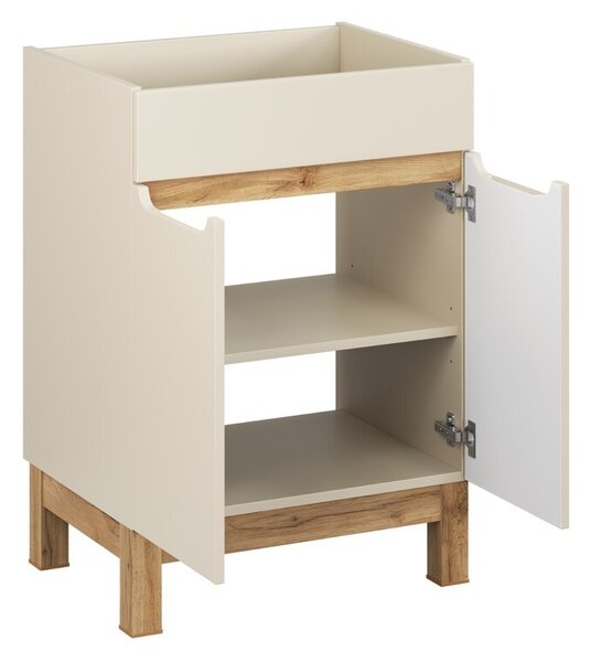 Comad Skrinka pod umývadlo Bali 2D 60 cm kašmír/dub wotan