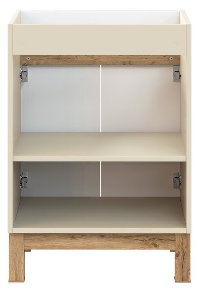 Comad Skrinka pod umývadlo Bali 2D 60 cm kašmír/dub wotan