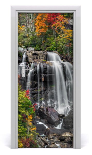 Fototapeta na dvere samolepiace vodopád jeseň 85x205 cm