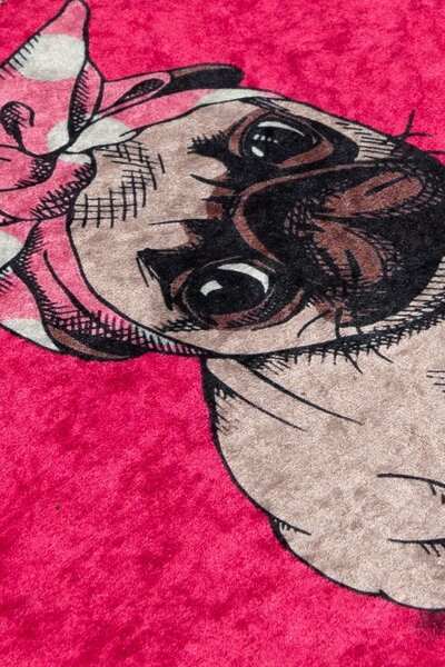 L'essentiel Kúpeľňová predložka Pug DJT 40x60 ružová