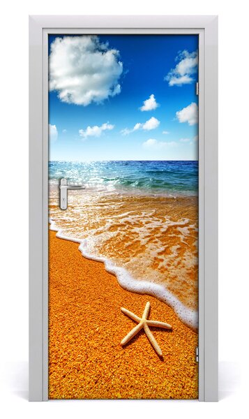 Fototapeta dvere samolepiace hviezdice na pláži 85x205 cm
