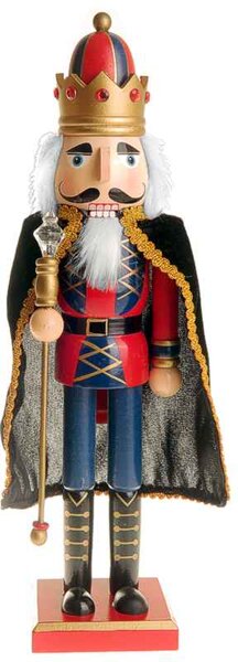 TifanTEX Vianočná dekorácia drevený Luskáčik kráľ figúrka 39cm