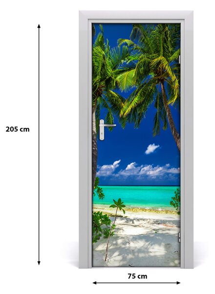 Fototapeta na dvere samolepiace tripická pláž 75x205 cm