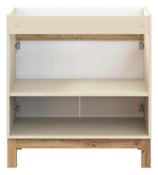 Comad Skrinka pod umývadlo Bali 2D 80 cm kašmír/dub wotan