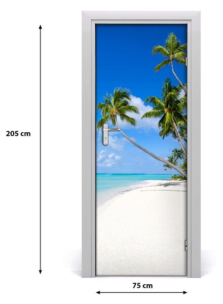 Fototapeta na dvere samolepiace tropická pláž 75x205 cm