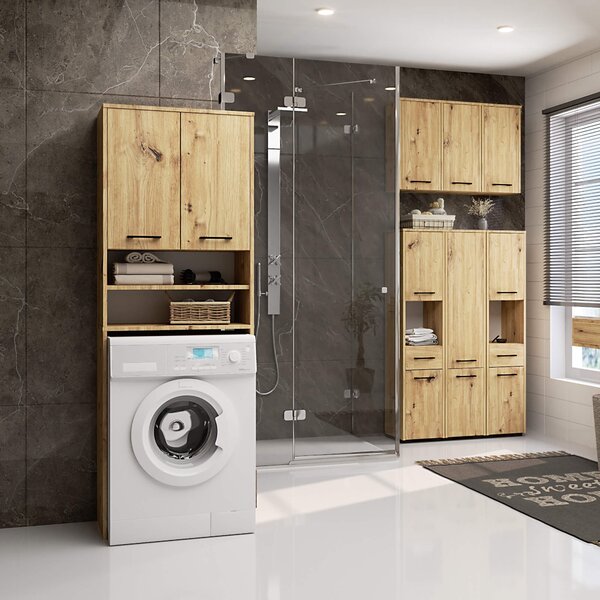 Ak furniture Závesná kúpeľňová skrinka Fin 30 cm dub artisan