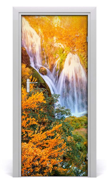 Fototapeta na dvere samolepiace vodopád jeseň 85x205 cm