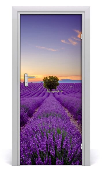 Fototapeta na dvere samolepiace poľa levanduľa 85x205 cm