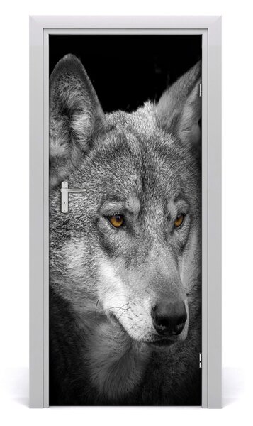 Samolepiace fototapety na dvere vlk portrét 85x205 cm