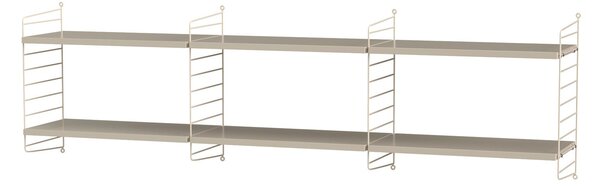 Policová zostava STRING Living room O, nástenná knižnica, čierna – String