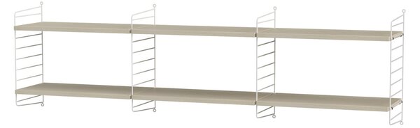 Policová zostava STRING Living room O, nástenná knižnica, čierna – String