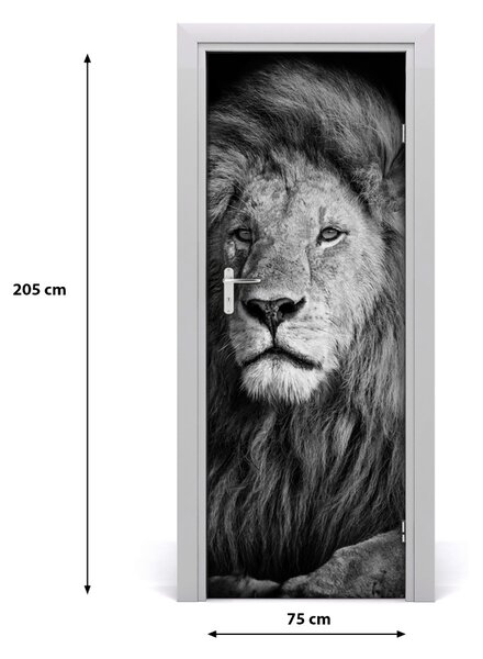 Samolepiace fototapety na dvere Lev portrét 75x205 cm