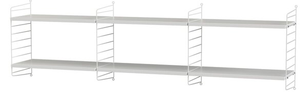 Policová zostava STRING Living room O, nástenná knižnica, čierna – String