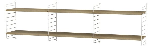 Policová zostava STRING Living room O, nástenná knižnica, čierna – String