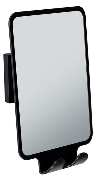 Kozmetické zrkadlo s vešiakom 14x19.5 cm Quadro Black – Wenko