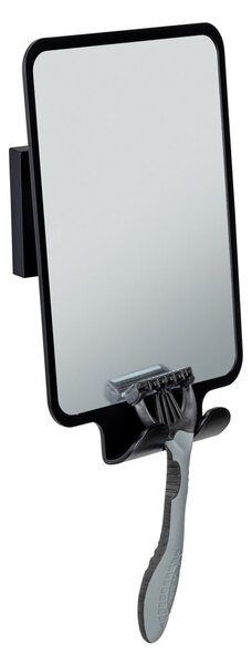 Kozmetické zrkadlo s vešiakom 14x19.5 cm Quadro Black – Wenko