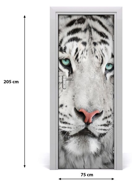 Samolepiace fototapety na dvere biely tiger 75x205 cm