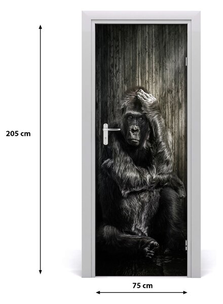 Samolepiace fototapety na dvere gorila 75x205 cm