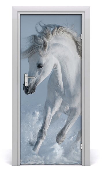 Samolepiace fototapety na dvere biely kôň 85x205 cm
