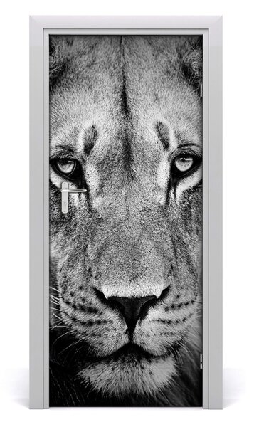 Samolepiace fototapety na dvere Lev portrét 85x205 cm
