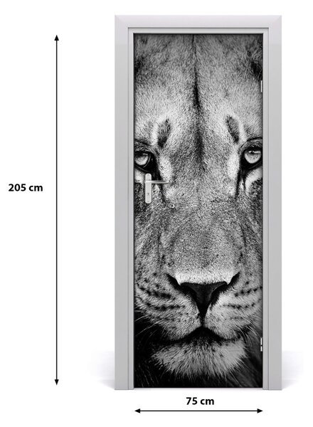 Samolepiace fototapety na dvere Lev portrét 75x205 cm
