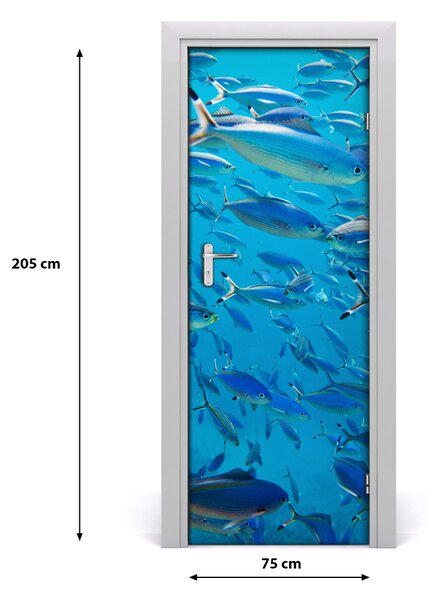 Samolepiace fototapety na dvere koralové ryby 75x205 cm