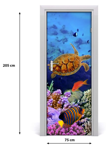 Samolepiace fototapety na dvere koralový útes 75x205 cm