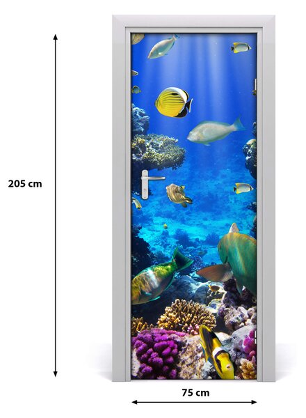 Samolepiace fototapety na dvere koralový útes 75x205 cm