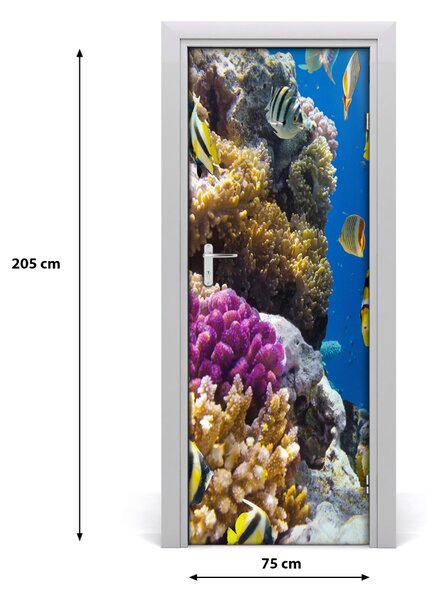 Samolepiace fototapety na dvere koralový útes 75x205 cm