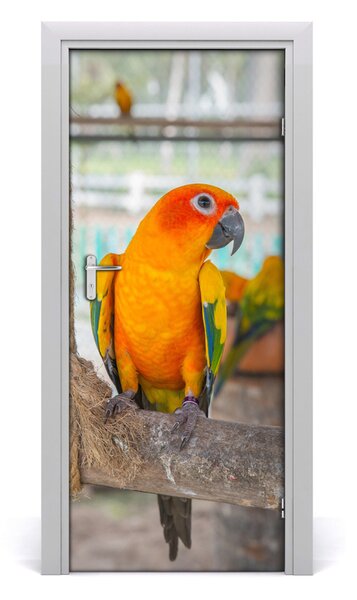 Samolepiace fototapety na dvere papagáj 85x205 cm