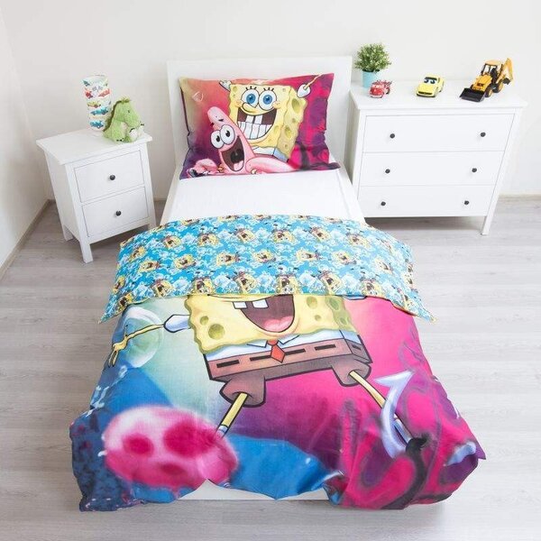 JERRY FABRICS Obliečky SpongeBob Bavlna 140/200, 70/90 cm