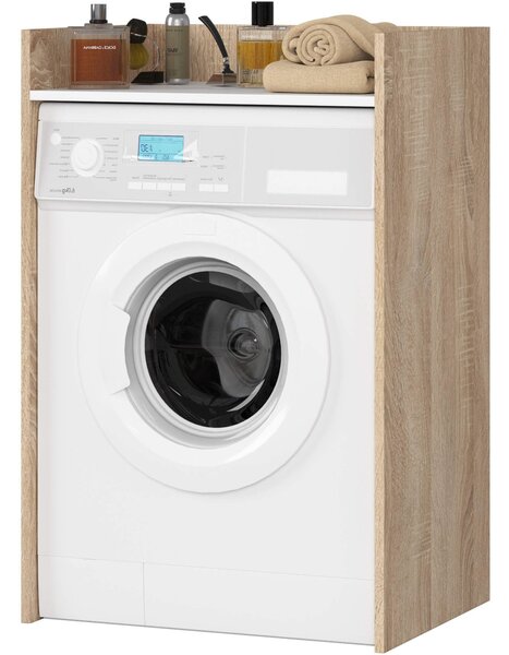 Ak furniture Kúpeľňová skrinka nad práčku FIN II dub sonoma/biela