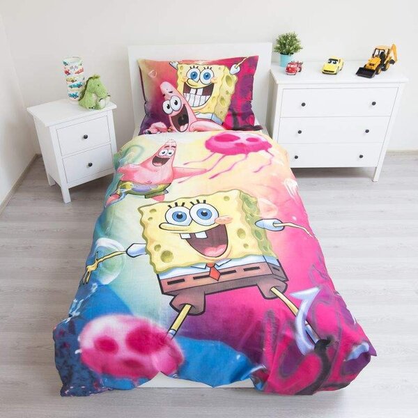 JERRY FABRICS Obliečky SpongeBob Bavlna 140/200, 70/90 cm