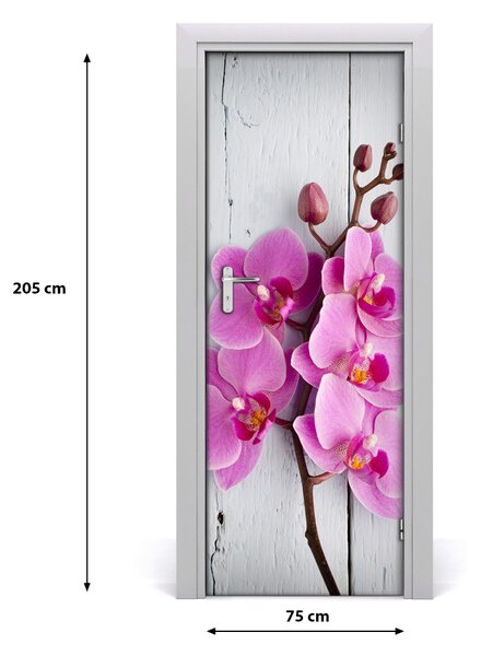 Fototapeta na dvere ružová orchidea 75x205 cm