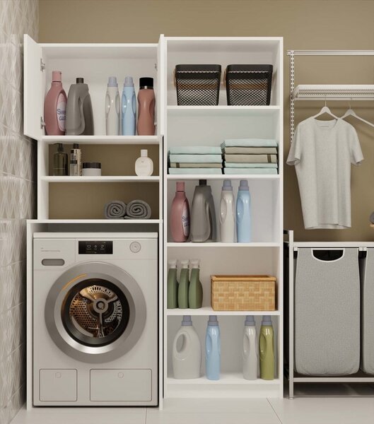 TP Living Kúpeľňová skrinka nad práčku POLA MULTI biela