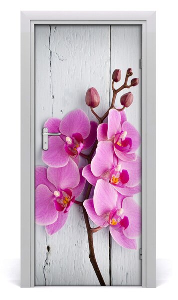 Fototapeta na dvere ružová orchidea 85x205 cm