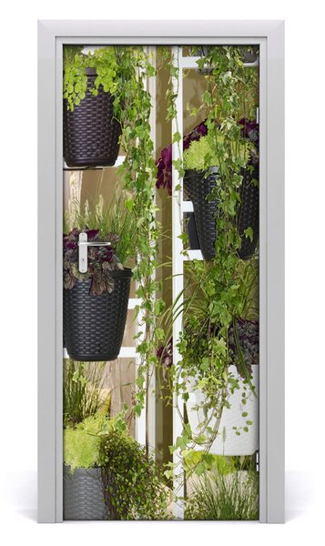 Fototapeta na dvere kvetináč 85x205 cm