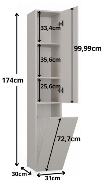 TP Living Kúpeľňová skrinka NEL IV kašmír