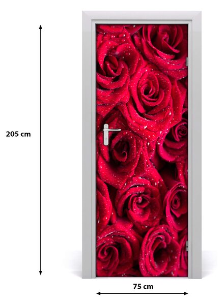 Fototapeta na dvere červená ruža 75x205 cm