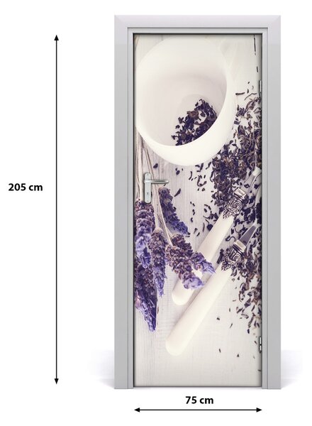 Fototapeta na dvere Nepára z levandule 75x205 cm