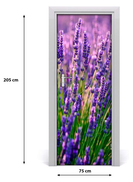 Fototapeta na dvere pole levanduľa 75x205 cm