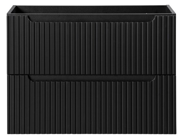 Comad Závesná skrinka pod umývadlo Nova Black I s doskou 80 cm čierna/dub coast evoke