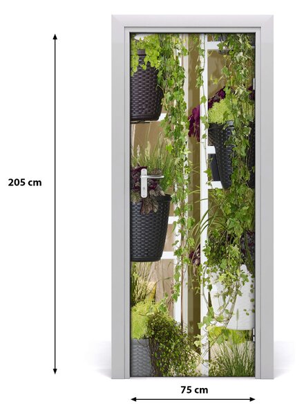 Fototapeta na dvere kvetináč 75x205 cm