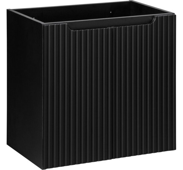 Comad Závesná skrinka Nova Black Beyond s doskou a umývadlom 120 cm čierna/dub evoke
