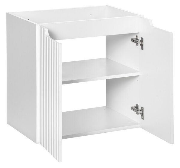 Comad Závesná skrinka Nova White Beyond s doskou a umývadlom 80 cm biela/dub evoke