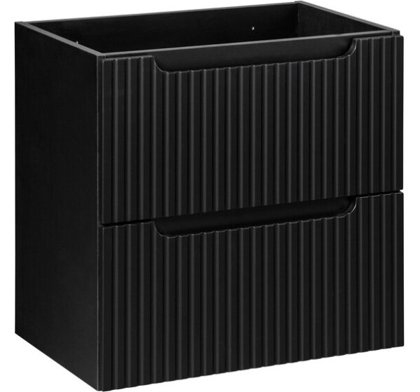 Comad Závesná skrinka Nova Black I so zápustným umývadlom 50 cm čierna/biela