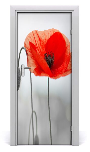 Fototapeta na dvere poľné mak 85x205 cm